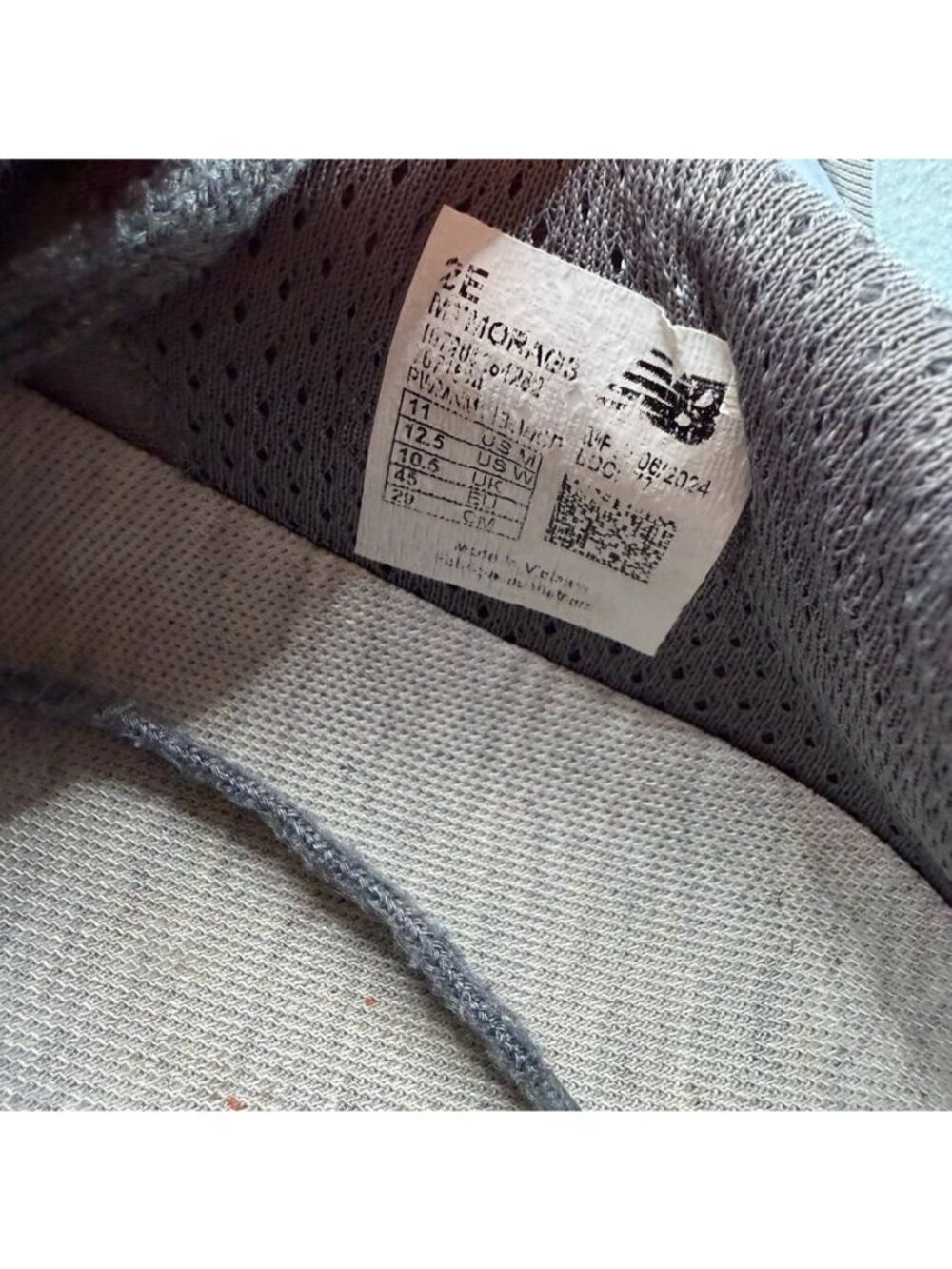 New Balance Fresh Foam More Trail V3 Gray Blue Men Running Shoes Size 11 2E Wide - Picture 6 of 7